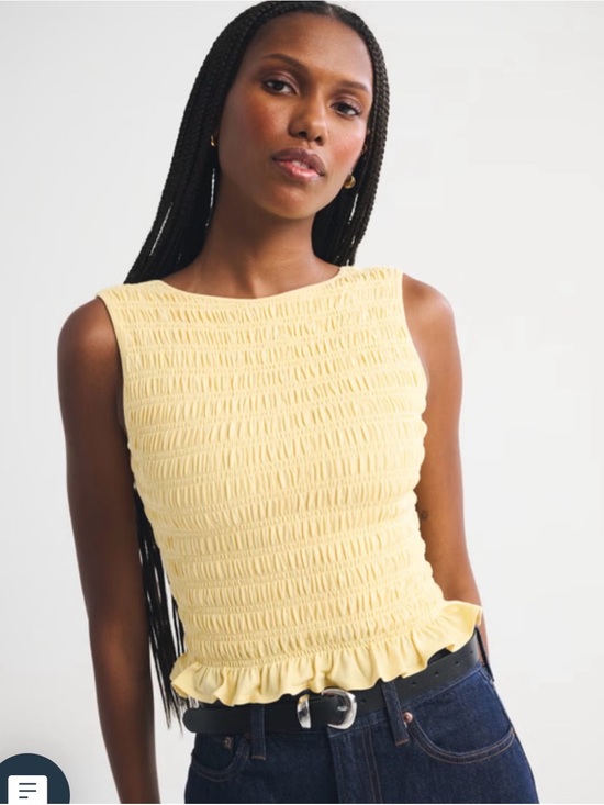 Abercrombie & Fitch Tops - Abercrombie 2-in-1 Reversible Smocked Top - Yellow